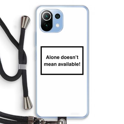 Alone: Xiaomi Mi 11 Lite Transparant Hoesje met koord
