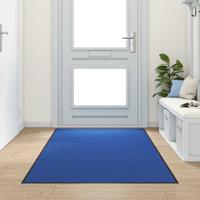 Deurmat Blauw en Zwart 120 x 300 cm Polyamide en PVC