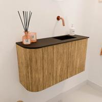 Toiletmeubel Mondiaz Joya | 71.6 cm | Meubelkleur Oak | Faye wastafel Urban Rechts | Zonder kraangat(en) Toiletmeubel Mondiaz Joya | 71.6 cm | Meubelkleur Oak | Faye wastafel Urban Rechts | Zonder kraangat(en)