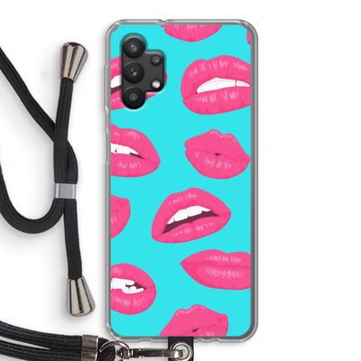 Bite my lip: Samsung Galaxy A32 5G Transparant Hoesje met koord