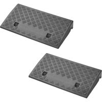 Oprijblok - zwart - kunststof - 50x27x7 cm - met kabeldoorvoer Oprijblok - zwart - kunststof - 50x27x7 cm - met kabeldoorvoer