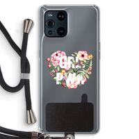 GRL PWR Flower: Oppo Find X3 Pro Transparant Hoesje met koord