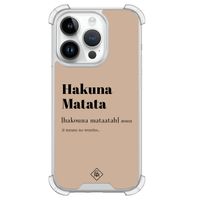 iPhone 14 Pro siliconen shockproof hoesje - Hakuna matata