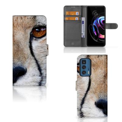 Motorola Edge 20 Pro | Telefoonhoesje | Met pasjeshouder | Cheetah