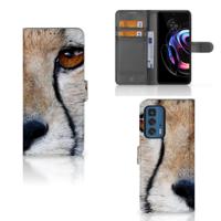 Motorola Edge 20 Pro | Telefoonhoesje | Met pasjeshouder | Cheetah