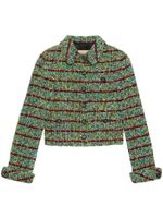 Gucci veste en tweed à rayures - Vert - thumbnail