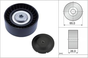 Geleide rol/omdraairol, Poly V-riem INA, Diameter (mm)65mm, u.a. für Mini, BMW