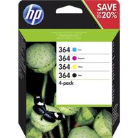 HP Inktcartridge 364 Origineel Combipack Zwart, Cyaan, Magenta, Geel N9J73AE Inkt