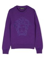 Versace Kids pull à motif Medusa Head brodé - Violet - thumbnail