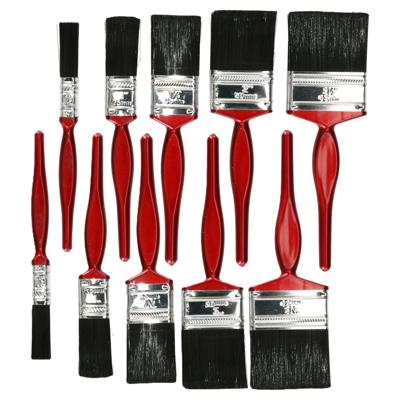 DID Verfkwasten set - 2x - 5-delig - plat - verschillende breedtes - smal - kunststof