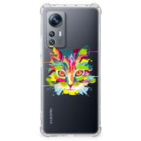 Xiaomi 12 | 12x Stevig Bumper Hoesje Cat Color - thumbnail