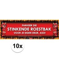 10x Sticky Devil stickers tekst Stinkende roestbak