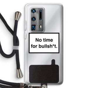 No time: Huawei P40 Pro Plus Transparant Hoesje met koord