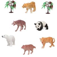 6x Plastic safaridieren speelgoed figuren voor kinderen - Speelfigurenset