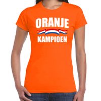 Oranje t-shirt oranje kampioen voor dames - Holland / Nederland supporter shirt EK/ WK 2XL  - - thumbnail