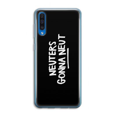 Neuters (zwart): Samsung Galaxy A50 Transparant Hoesje