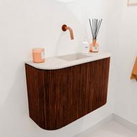 Toiletmeubel Mondiaz Joya Dlux | 63.2 cm | Meubelkleur Ruby | Faye wastafel Meli Wasbak Midden | Zonder kraangat(en) Toiletmeubel Mondiaz Joya Dlux | 63.2 cm | Meubelkleur Ruby | Faye wastafel Meli Wasbak Midden | Zonder kraangat(en)