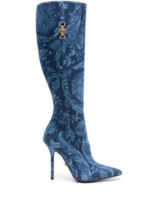 Versace bottes Barocco Medusa '95 120 mm - Bleu