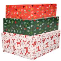Luxe Kerst inpakpapier - cadeaupapier - 3 verschillende prints - 6x rollen - 250 x 70 cm Luxe Kerst inpakpapier - cadeaupapier - 3 verschillende prints - 6x rollen - 250 x 70 cm