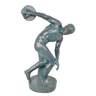 A BRONZE SCULPTURE OF THE DISCOBOLUS