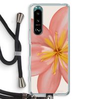 Pink Ellila Flower: Sony Xperia 5 III Transparant Hoesje met koord