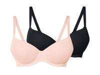 esmara 2 dames BH&apos;s (Zwart/beige, 95C)