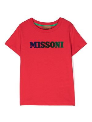 Missoni Kids t-shirt en jersey à logo brodé - Rouge