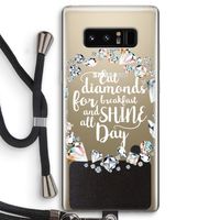 Diamonds: Samsung Galaxy Note 8 Transparant Hoesje met koord