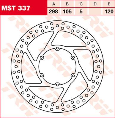 TRW Remschijf, remschijven voor de moto, MST337