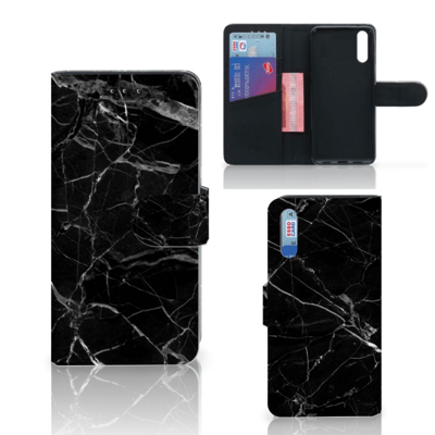 Huawei P20 | Bookcase | Marmer Zwart - Origineel Cadeau Vader