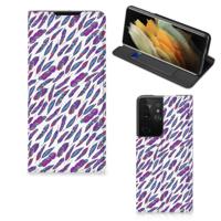 Samsung Galaxy S21 Ultra | Hoesje met Magneet | Feathers Color