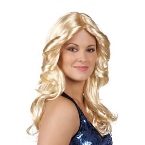 Carnaval verkleed Eighties damespruik - blond met krullen