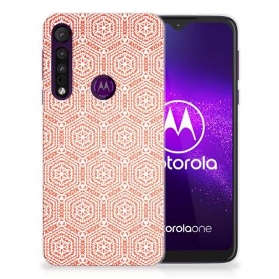 Motorola One Macro | TPU bumper | Pattern Orange