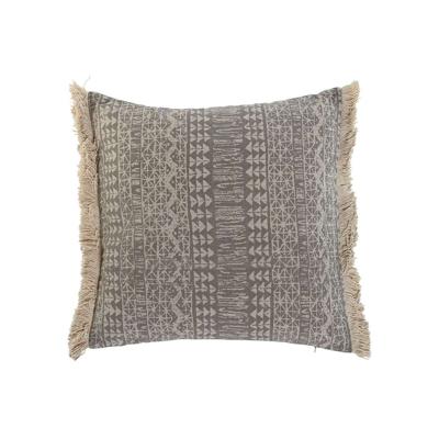 Kussen Home ESPRIT Grijs Natuurlijk Boho 45 x 8 x 45 cm