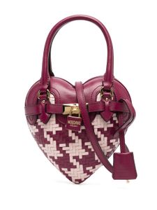 Moschino sac à main à design de cœur - Rose