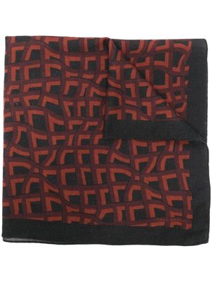 Tagliatore écharpe à imprimé graphique - Noir