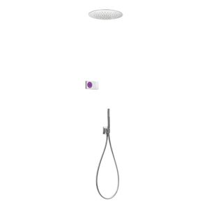 Regendouche set electronisch Tres Shower technology | Inbouw | Thermostaatkraan | 2-weg | Rond | Chroom