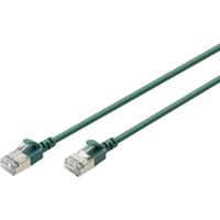 Digitus DK-1632-A-005S-G RJ45 Netwerkkabel, patchkabel CAT 6A F/FTP 0.5 m Groen Kleurcodering, Afgeschermd, Meerdradig, Met anti-kniktule 1 stuk(s)