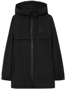 Burberry parka à capuche ceinturée - Noir