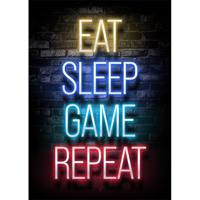 Poster - EAT SLEEP GAME REPEAT - thumbnail