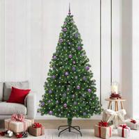 VidaXL Kunstkerstboom groen 240 cm pvc en staal en kunststof