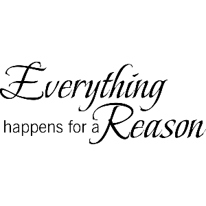 Everything happens for a reason - Muursticker