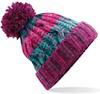 Beechfield CB486 Corkscrew Pom Pom Beanie - Winter Berries - One Size