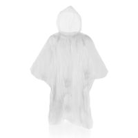 Pakket van 6x stuks wegwerp regenponcho wit