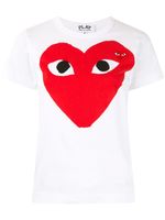 Comme Des Garçons Play t-shirt imprimé à patch logo - Blanc - thumbnail