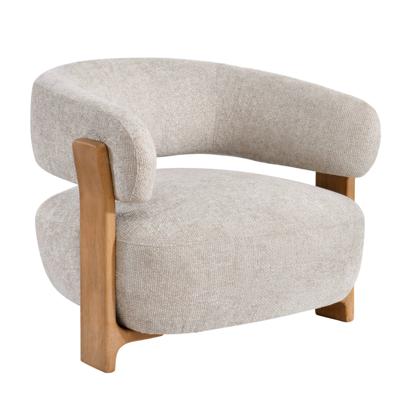 Fauteuil Mire Crème Dove Rubberhout