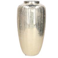 Vaas Oman Drip - goud - glas - druip effect - D20 x H38 cm - bloemenvaas