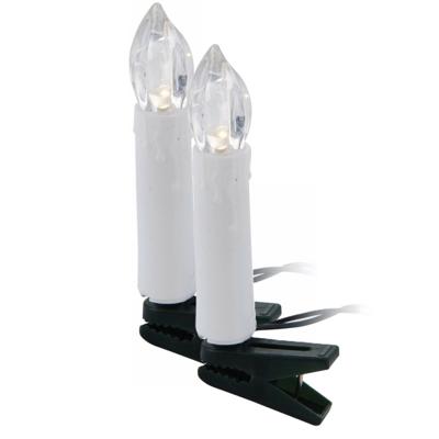 Kaarsen verlichting lichtsnoer - 2x - warm - wit - binnen - 50 lampjes - 12 meter