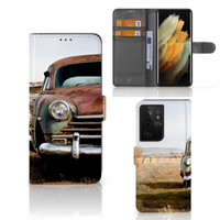 Samsung Galaxy S21 Ultra Telefoonhoesje met foto Vintage Auto - thumbnail