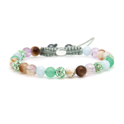 Karma Armband Spiral Flora Green Crystal